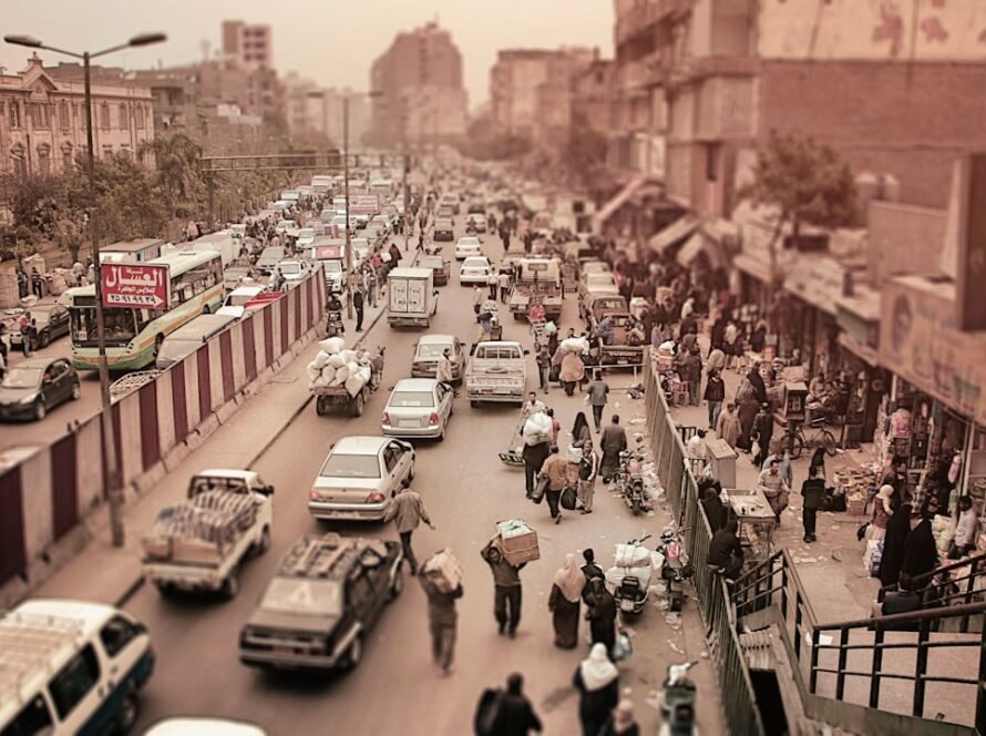 Photo Busy street market