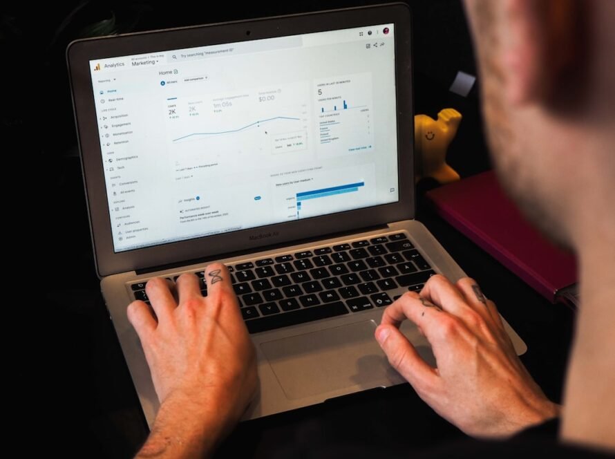 a person using a laptop