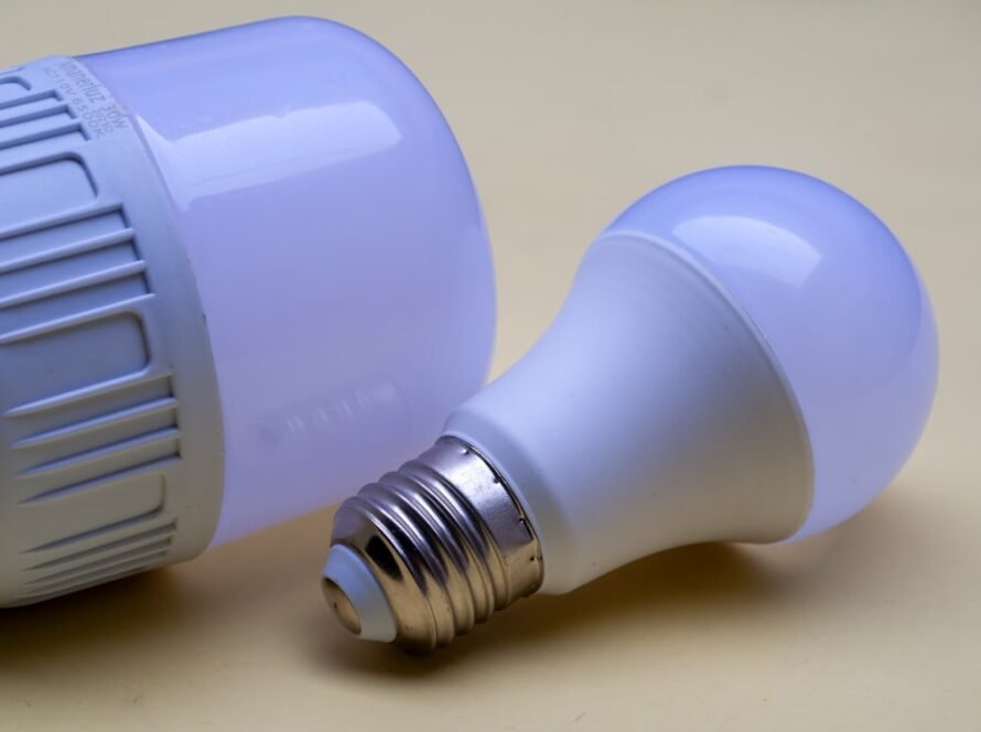 Two different types of light bulbs