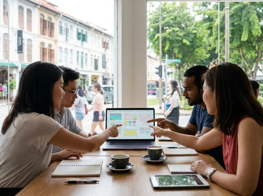 Photo small business website design Singapore