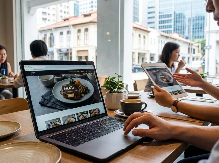 Photo F&B restaurant website design Singapore
